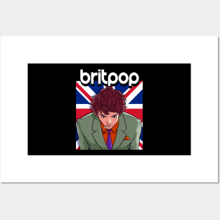 Britpop Mod Suit 90's Pop Rock Guitar Music Lovers Posters and Art